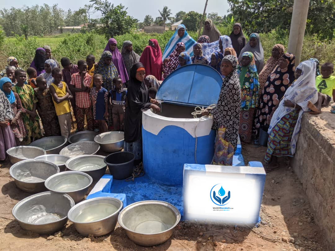 Traditional Water Well with Buckets in Africa (Benin or Togo)